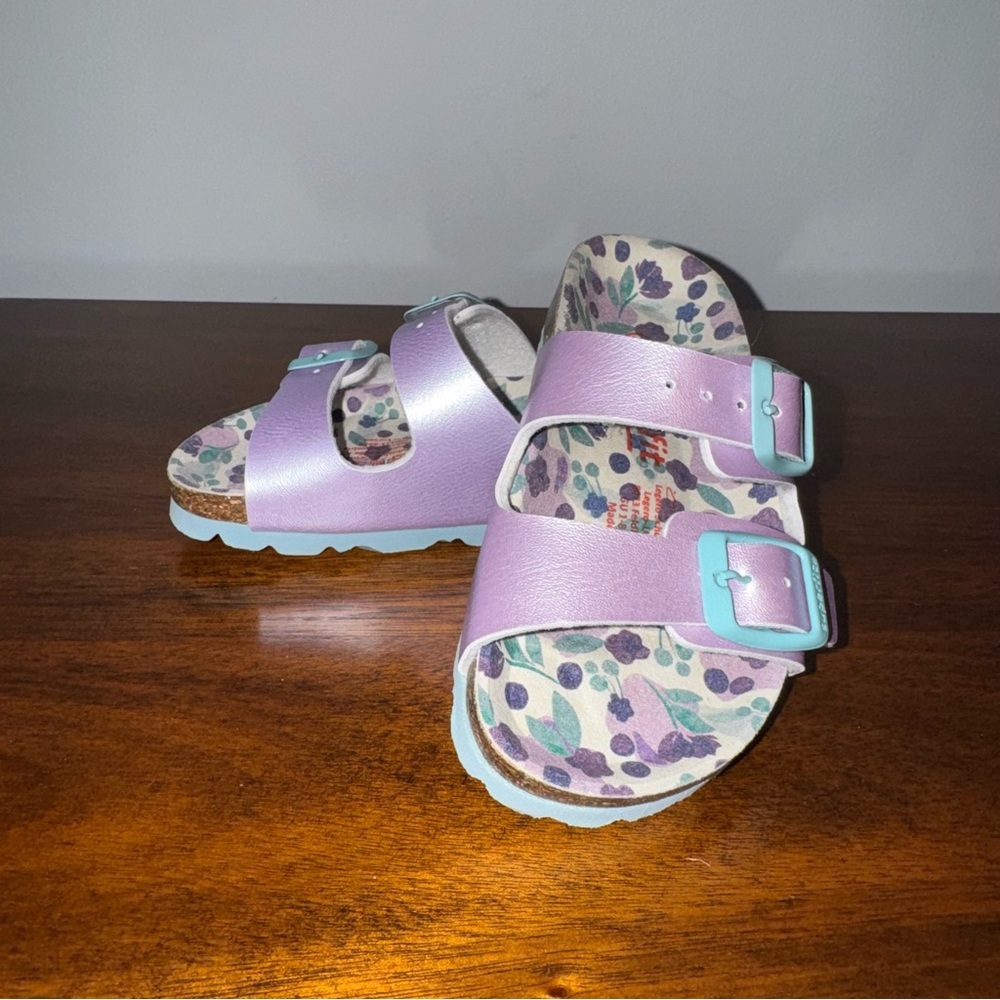Superfit Finken Girls Sandals Shoes Lila Purple Size 24 EU / 8 US Faux Leather - Picture 2 of 8